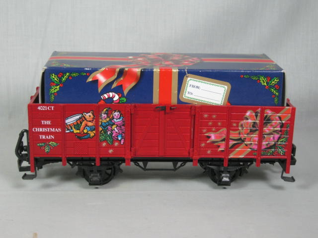 LGB Christmas Train Passenger Car + 4021CT Gondola + Blue Present Box NO RESERVE 9