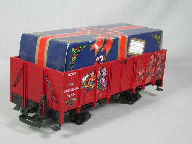 LGB Christmas Train Passenger Car + 4021CT Gondola + Blue Present Box NO RESERVE 10