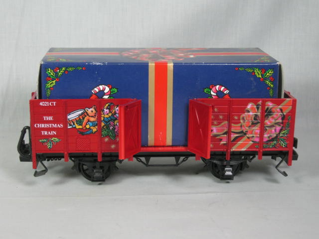 LGB Christmas Train Passenger Car + 4021CT Gondola + Blue Present Box NO RESERVE 12