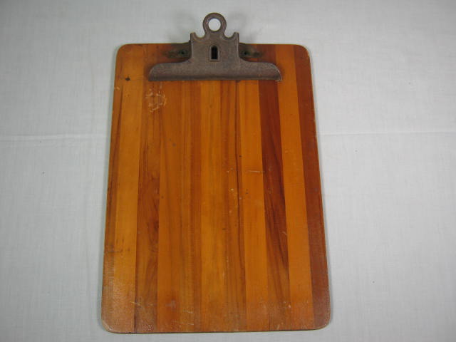 Antique Wood Receipt Holder Clipboard Lot Schlicht & Field Pat 1879 Yawman Erbe 10