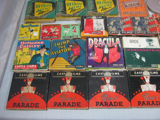 Super 8 8mm 16mm Movie Lot Castle Keystone Official Films Dracula Cartoons + NR! 1