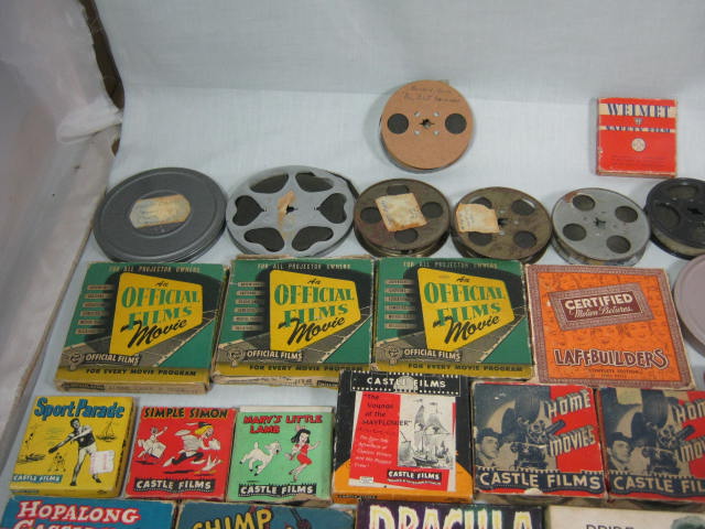 Super 8 8mm 16mm Movie Lot Castle Keystone Official Films Dracula Cartoons + NR! 4