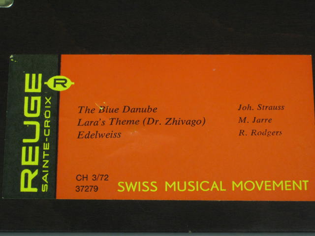 Reuge Swiss Wood Music Box 37279 Blue Danube Lara