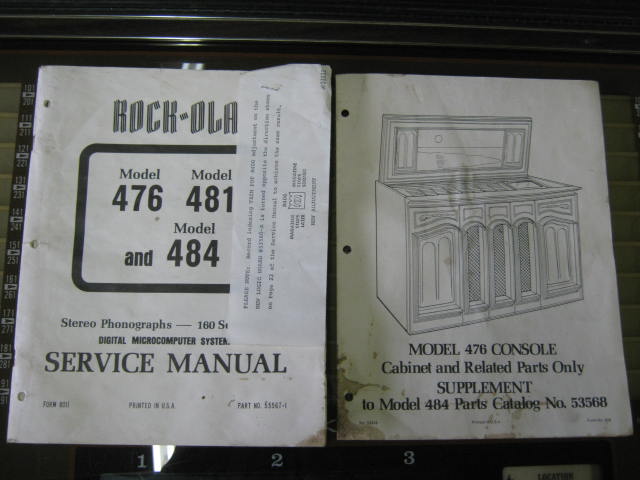 Vintage Rock-Ola Rockola Jukebox Grand Salon II Model 476 With Service Manuals 22