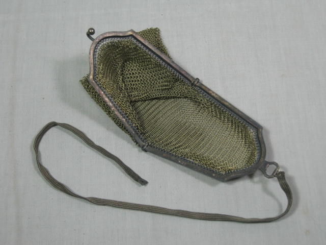 10 Vtg Antique Purse Handbag Lot Beaded Silk Crochet Chatelaine Mesh Woven NR! 2