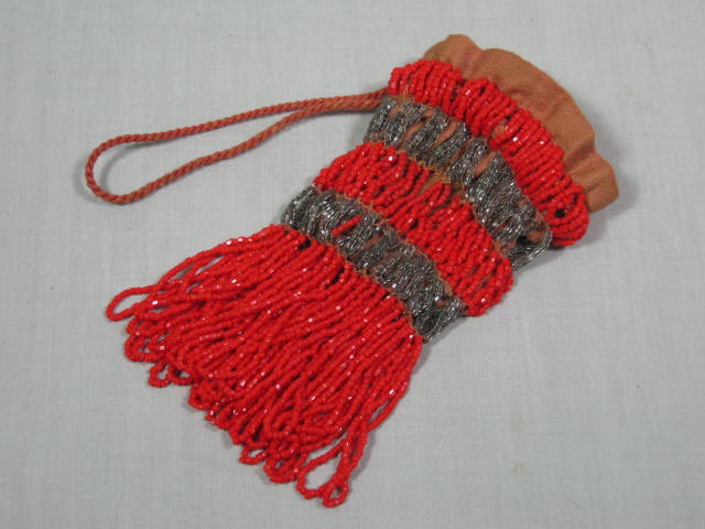 10 Vtg Antique Purse Handbag Lot Beaded Silk Crochet Chatelaine Mesh Woven NR! 3