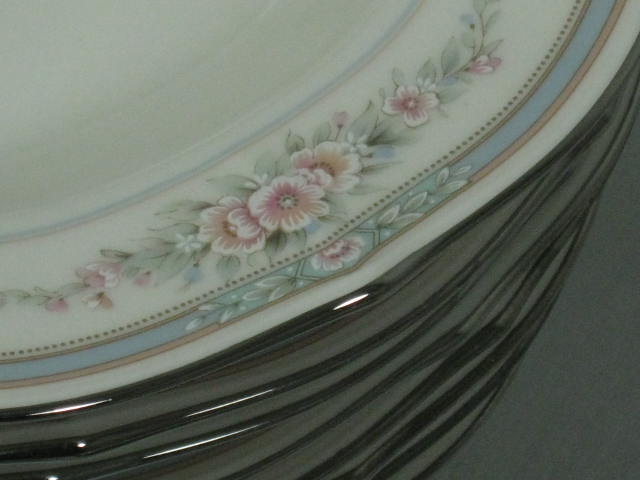 8 Noritake Rothschild Ivory China 7293 Rimmed 8.5" Soup Bowls Mint Condition NR! 2