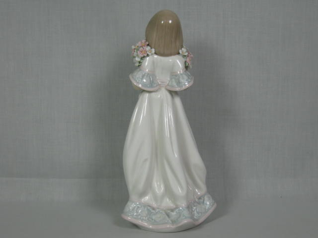 LLadro 1987 Spring Bouquets Girl With Flowers Porcelain Figurine #7603 No Res! 5