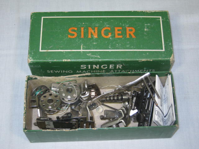 Vtg 1951 Singer 301A Sewing Machine W/ Manual Pedal Case Attachments NO RESERVE! 10
