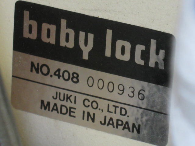 Vintage Juki Baby Lock BL3-408 Serger Sewing Machine NO RESERVE PRICE BID NOW!!! 6