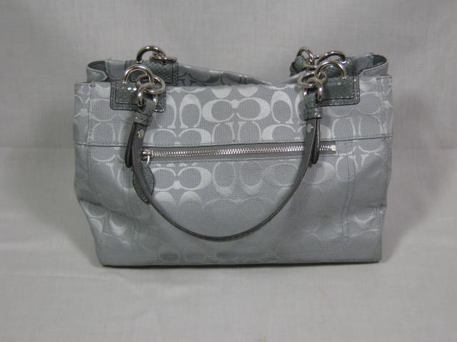 Coach Penelope Signature Silver Carryall Handbag Bag F16540 NO RESERVE PRICE! 2