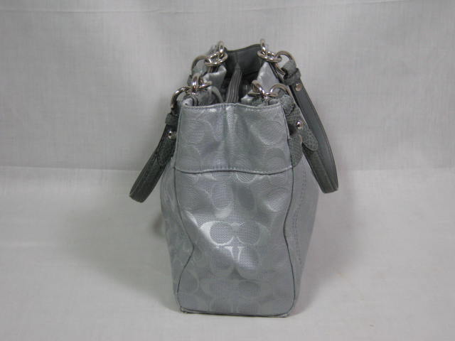Coach Penelope Signature Silver Carryall Handbag Bag F16540 NO RESERVE PRICE! 3