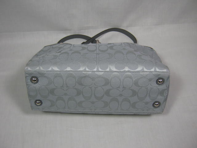 Coach Penelope Signature Silver Carryall Handbag Bag F16540 NO RESERVE PRICE! 4