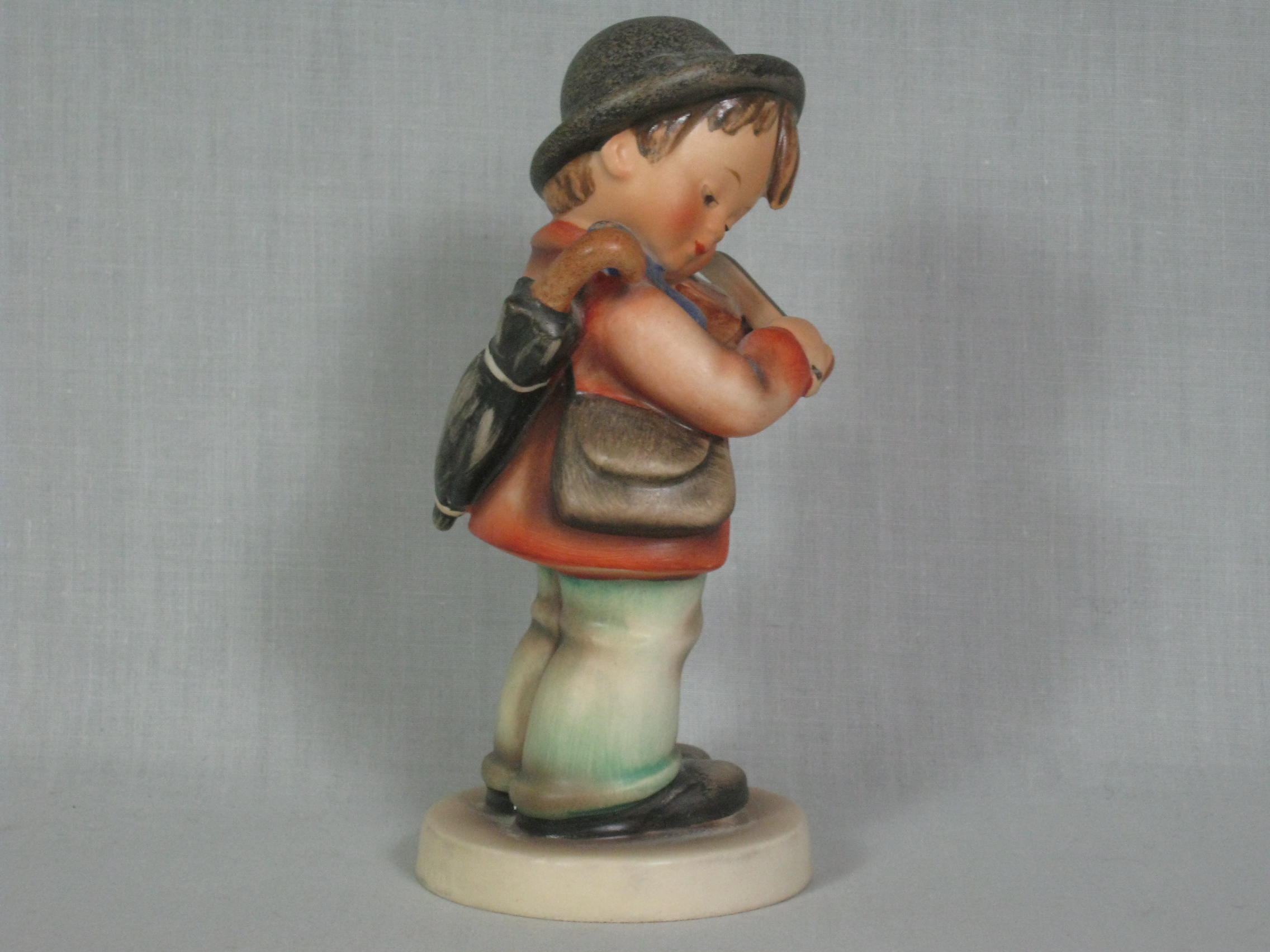 Vintage Hummel Figurine Little Fiddler Boy With Violin TMK-2 Full Bee Mark NR! 2
