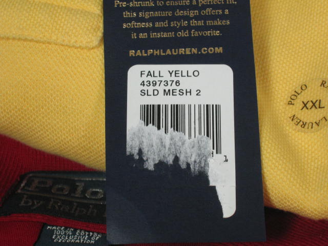 7 New Men Polo Ralph Lauren XL XXL Mesh Interlock Shirt Lot NWT NO RESERVE PRICE 10