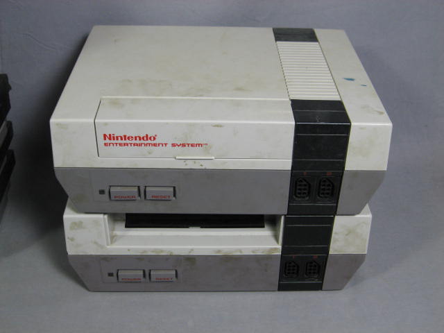 2 NES Nintendo Systems W/ 54 Video Games Lot Advantage+ 3