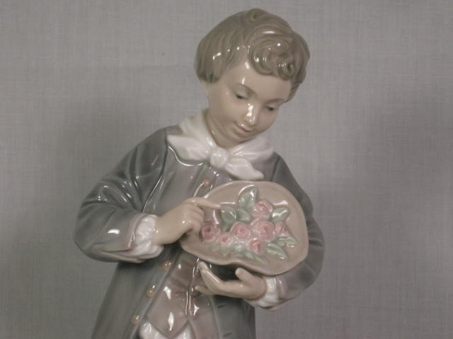 Vintage Lladro Porcelain Figurine Doncel With Rose 4757 Man Boy With Flowers NR! 1