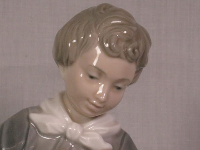 Vintage Lladro Porcelain Figurine Doncel With Rose 4757 Man Boy With Flowers NR! 2