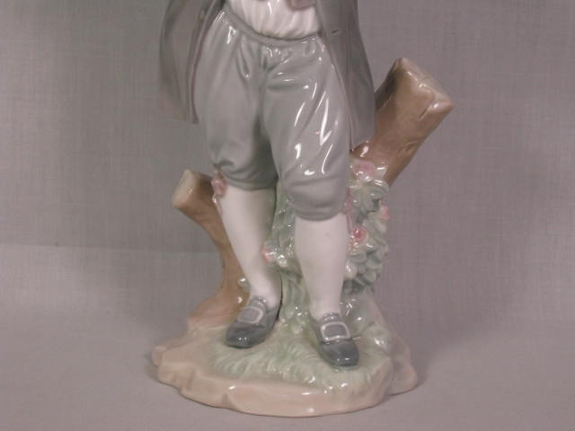 Vintage Lladro Porcelain Figurine Doncel With Rose 4757 Man Boy With Flowers NR! 3