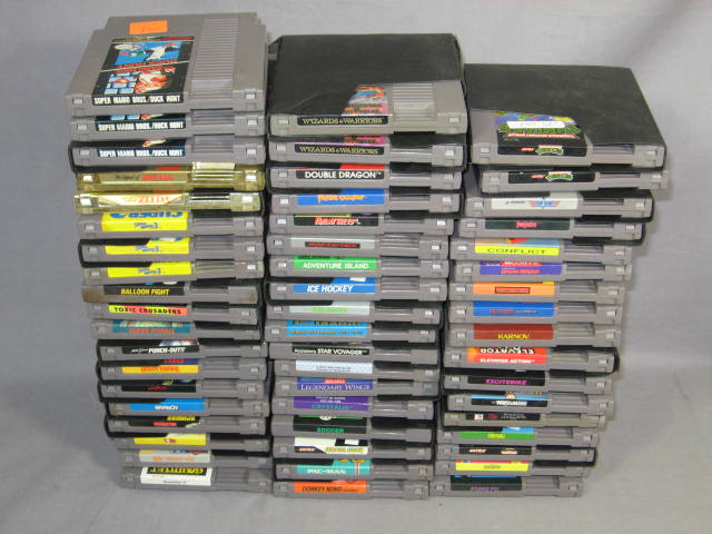 2 NES Nintendo Systems W/ 54 Video Games Lot Advantage+ 5