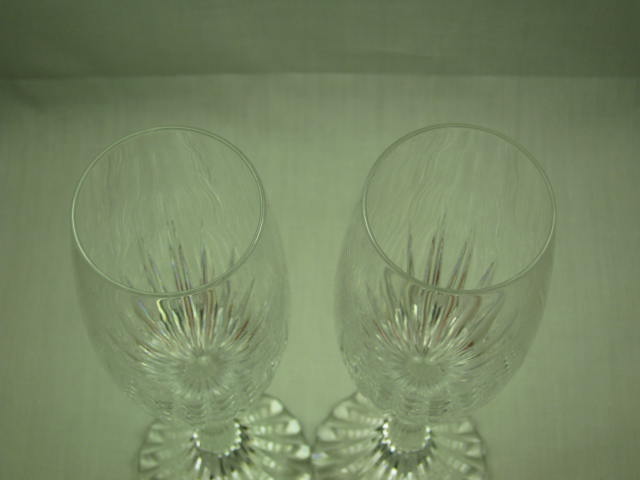 2 Baccarat Massena Champagne Wine Flute Crystal Glasses W/Storage Box NO RESERVE 2