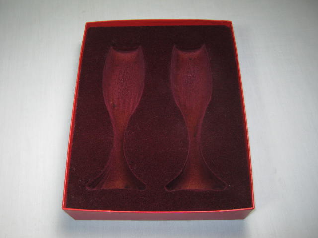 2 Baccarat Massena Champagne Wine Flute Crystal Glasses W/Storage Box NO RESERVE 7