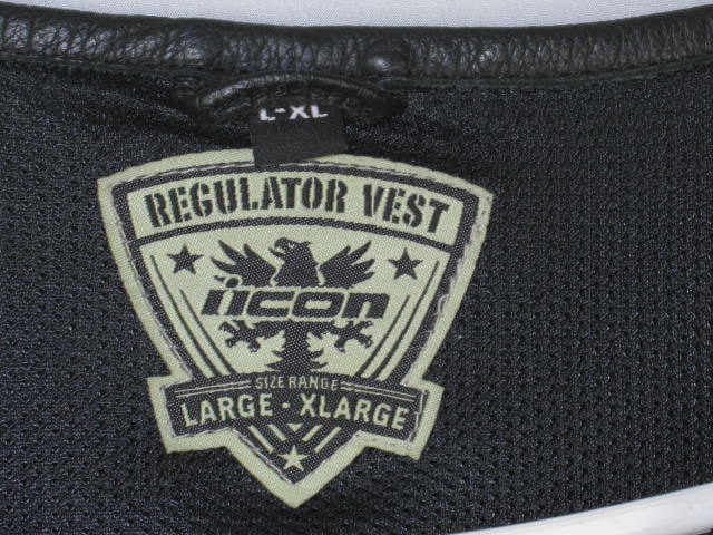 Icon Field Armor L-XL Search + Destroy Black Leather Regulator Vest Kevlar Armor 5