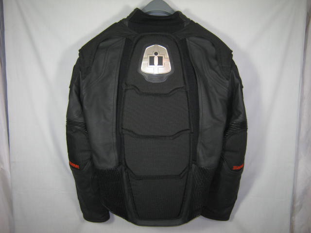 Icon Timax 2 Black Leather XL Motorcycle Jacket Titanium Armor Insulated Liner 7