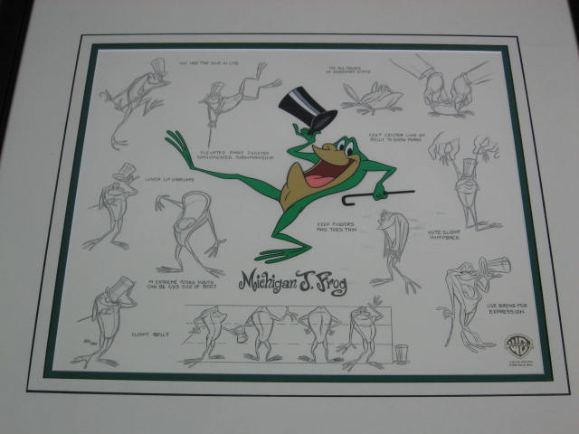 Michigan J Frog Warner Bros Animation Cel Model Sheet 1