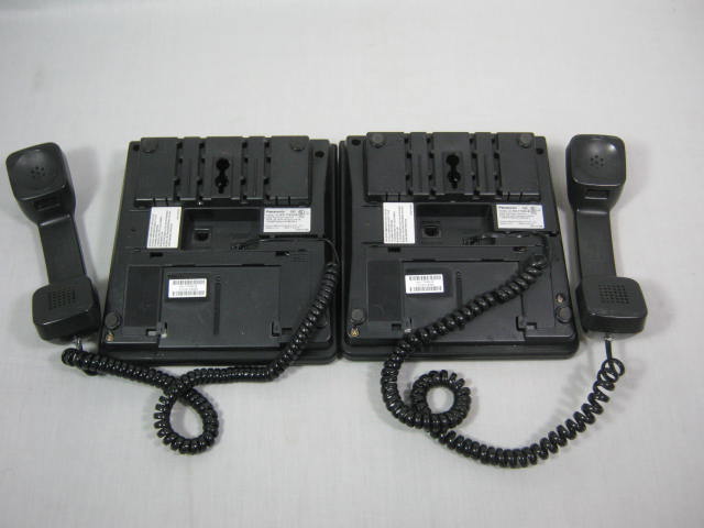 2 Black Panasonic Digital Super Hybrid KX-T7433-B Business LCD Display Phones NR 3