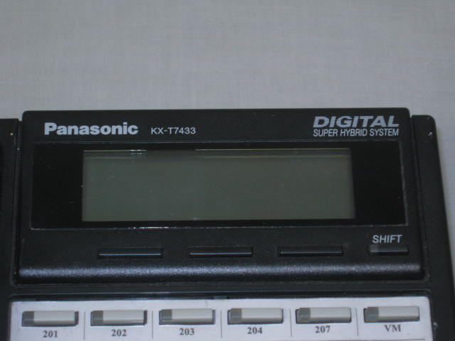 2 Black Panasonic Digital Super Hybrid KX-T7433-B Business LCD Display Phones NR 2