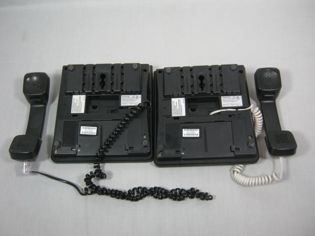 2 Black Panasonic Digital Super Hybrid KX-T7433-B Business LCD Display Phones NR 3