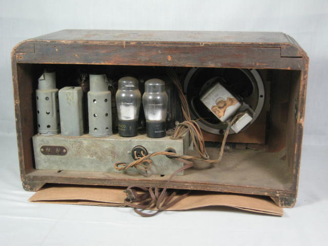 Antique Vintage 1937 Lafayette D-31 Tube Radio Receiver Wood Case NO RESERVE! 6