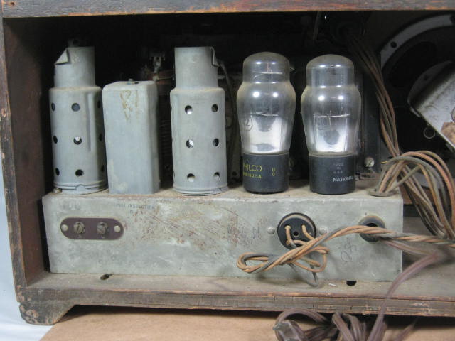 Antique Vintage 1937 Lafayette D-31 Tube Radio Receiver Wood Case NO RESERVE! 7