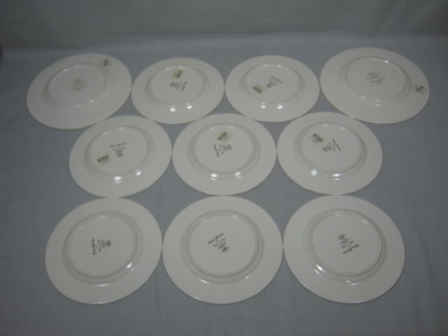 10 Lenox Winter Greetings Cardinal Fine Ivory China Salad Accent Luncheon Plates 2