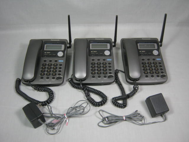 3 Panasonic KX-TGA420 TGA420B 4Line Deskset Phone Telephone Lot NO RESERVE PRICE