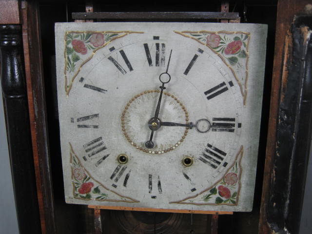 Antique Samuel Terry Transitional Wood Wooden Works Movement Mantle Shelf Clock 4