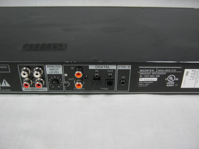 Sony MDS-E10 Professional Rackmount MD MDLP MiniDisc Player Recorder Deck NO RES 7