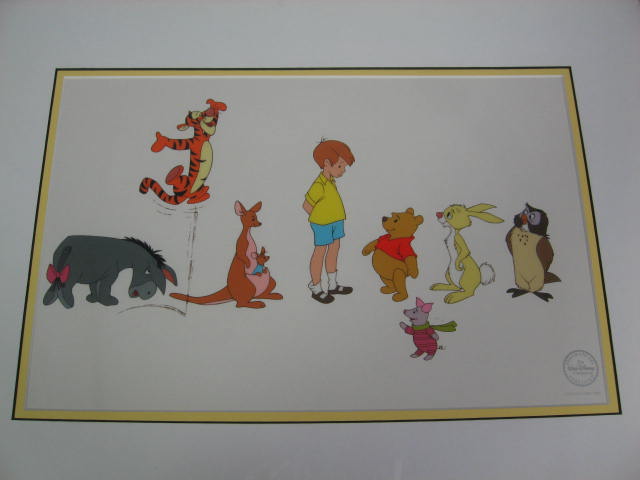 3 Disney Winnie The Pooh LE Animation Art Sericels NR 9