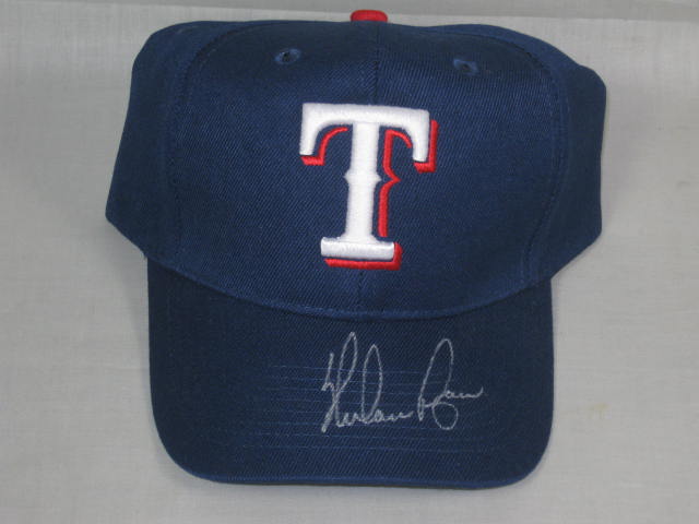 Nolan Ryan Hand Signed Rangers Baseball Hat Cap + Autographed 8x10 Photo w/COA! 4