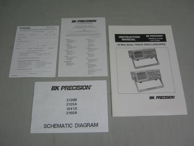 BK Precision 2120B 30MHz Dual-Trace Oscilloscope W/ Box NO RESERVE PRICE BID NOW 9