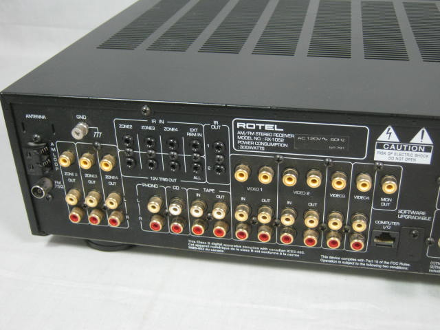 Rotel RX-1052 AM/FM Stereo Receiver + RR-AT95 Remote Terk Pi B Amplified Antenna 8