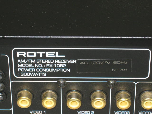 Rotel RX-1052 AM/FM Stereo Receiver + RR-AT95 Remote Terk Pi B Amplified Antenna 10