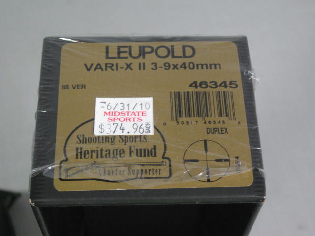New Leupold Vari-X II Riflescope 3-9x40mm Silver Duplex Reticle Scope 46345 NR! 7