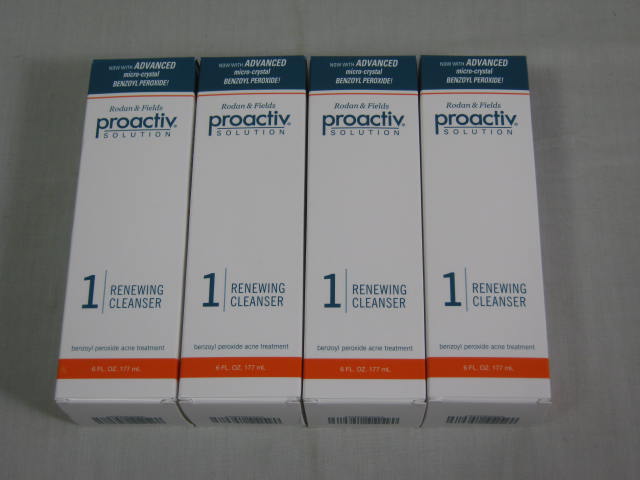 4 NEW Sealed Proactiv Renewing Cleanser 6 oz 90 Day Bottles Lot NO RESERVE PRICE