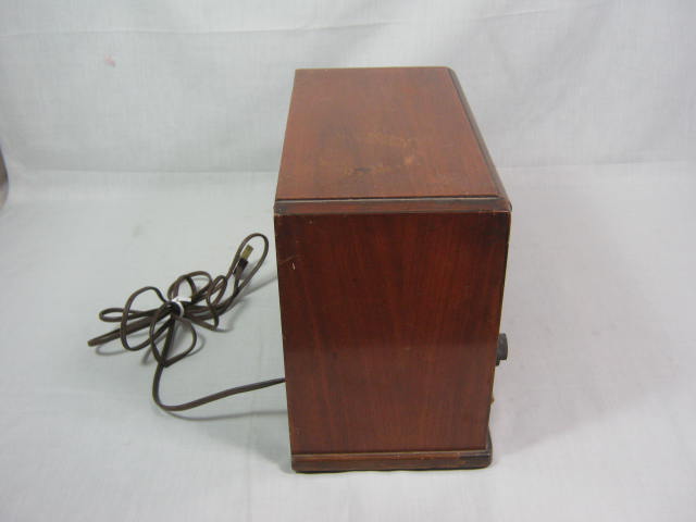 Vtg 40s Sears & Roebuck Silvertone Wood Wooden Cabinet AM Tube Radio 101-808-1C 3