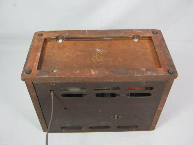 Vtg 40s Sears & Roebuck Silvertone Wood Wooden Cabinet AM Tube Radio 101-808-1C 5