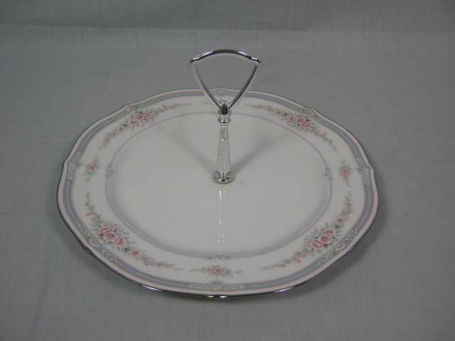 Noritake Rothschild 7293 Round Chop Platter Handled Cake Plate Serving Tray Set 1