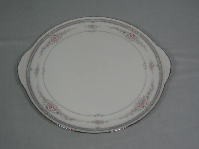Noritake Rothschild 7293 Round Chop Platter Handled Cake Plate Serving Tray Set 5