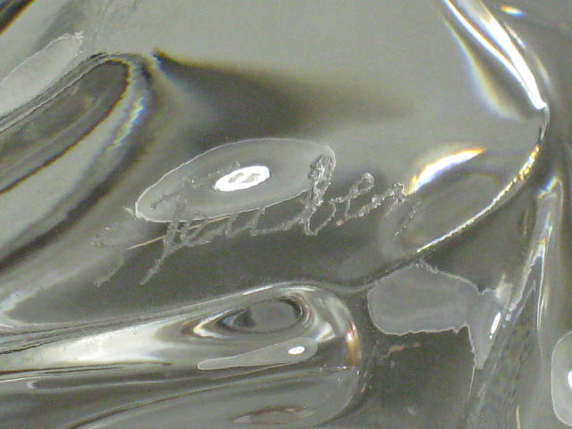 Vintage Signed 1970s Steuben Glass Frog Hand Cooler Figurine Paperweight MINT! 6